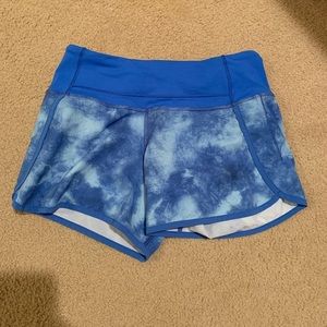 tie dye lulu shorts